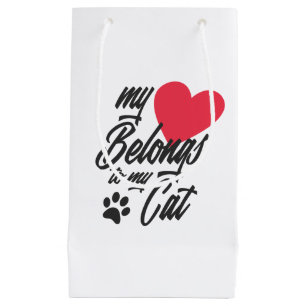 My Heart Belongs to My Cat Valentine   Gift Bag