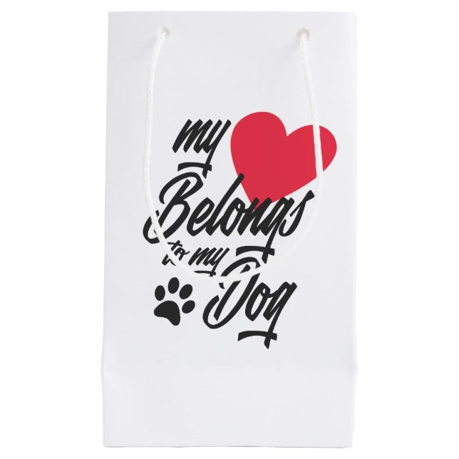 My Heart Belongs to My Dog Valentine | Gift Bag (Front)