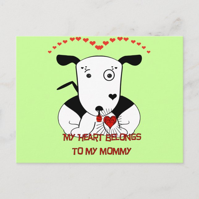 My Heart Belongs to My Mommy Postcard (Front)