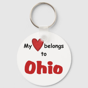 My Heart Belongs to Ohio Keychain