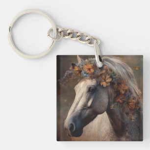 My Heart Belongs To Personalized Natural Horse Keychain