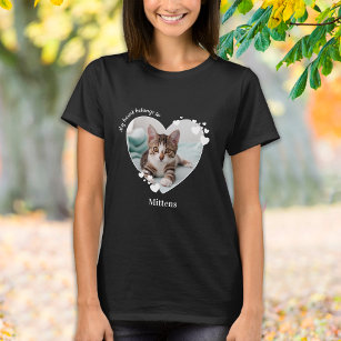 My Heart Belongs To Pet Photo Cat Lover T-Shirt