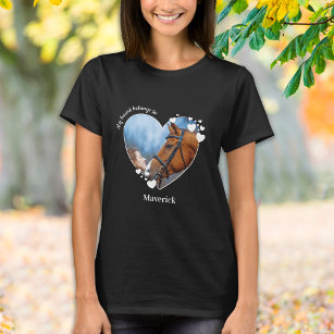 My Heart Belongs To Pet Photo Horse Lover T-Shirt
