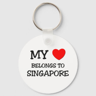 My heart belongs to SINGAPORE Keychain