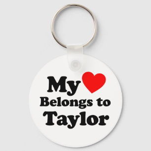 My Heart Belongs to Taylor Keychain