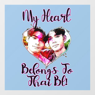 My Heart Belongs To Thai BL Window Cling