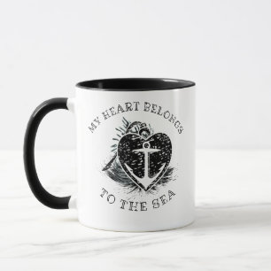 My Heart Belongs to the Sea Anchor Mug