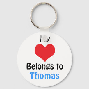 My heart Belongs to Thomas Keychain