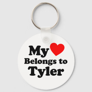 My Heart Belongs to Tyler Keychain