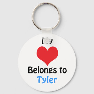 My heart Belongs to Tyler Keychain