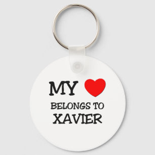 My Heart Belongs to Xavier Keychain