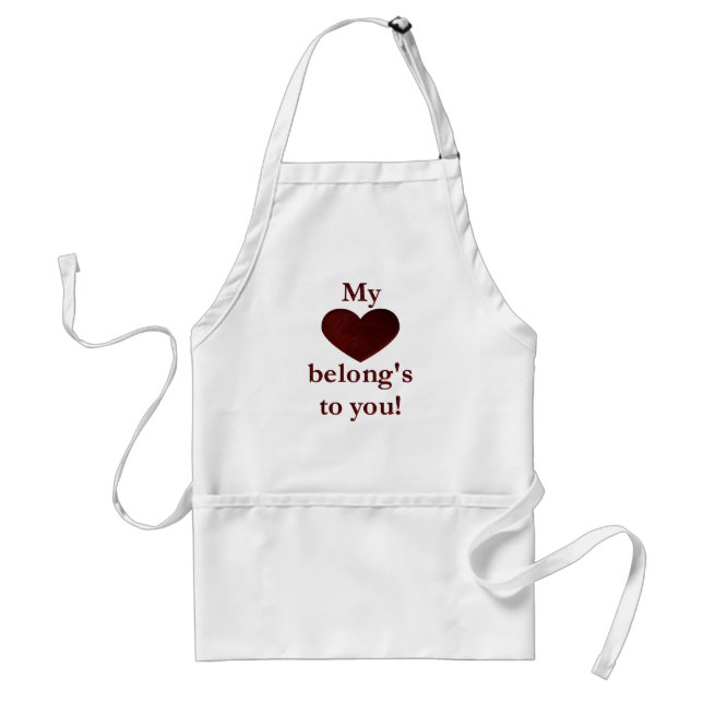 My heart belongs to you standard apron (Front)
