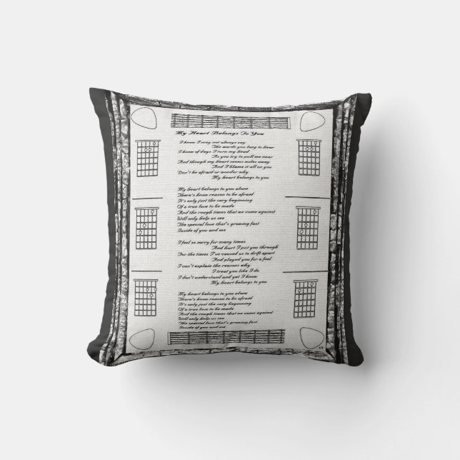 My Heart Belongs To You Throw Pillow (Front)
