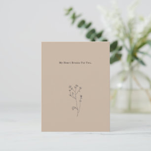 My Heart Breaks For You Quote Mourning Card