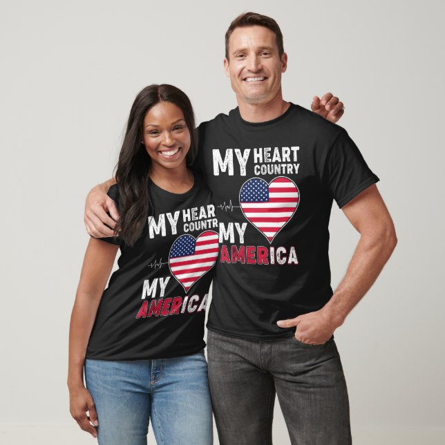 My Heart Country, My America T-Shirt (Unisex)
