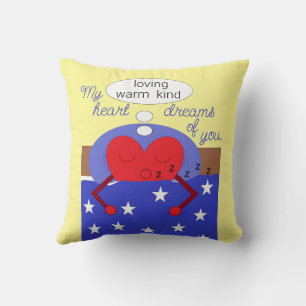 My Heart Dreams of You: Throw Pillow