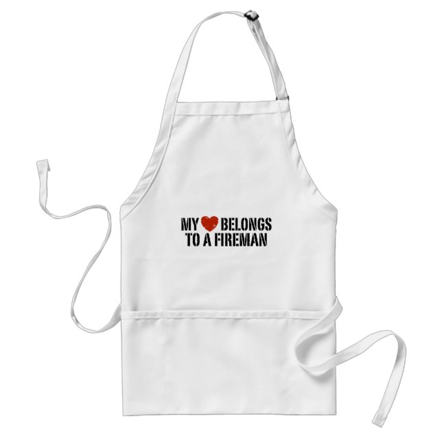 My Heart Fireman Standard Apron (Front)
