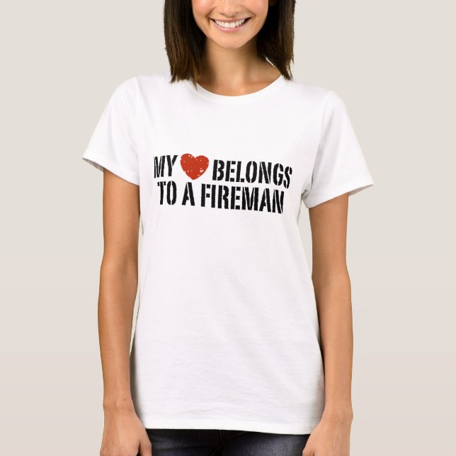 My Heart Fireman T-Shirt (Front)