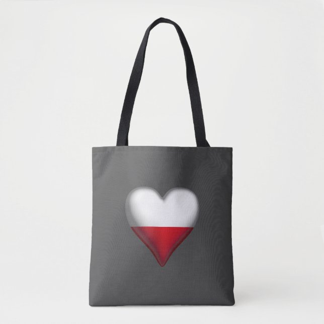 My Heart for Poland Tote Bag (Front)