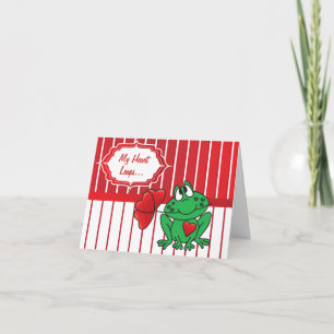 My Heart Frog Leaps - Valentine's Day Holiday Card