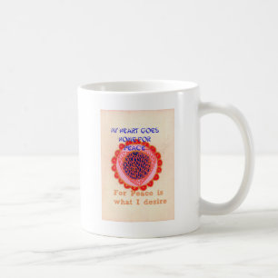 "My Heart Goes Home for Peace" Art Print Coffee Mug