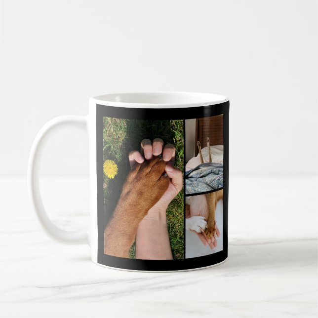 My Heart Has Four Legs Dog Love Design Coffee Mug (Left)