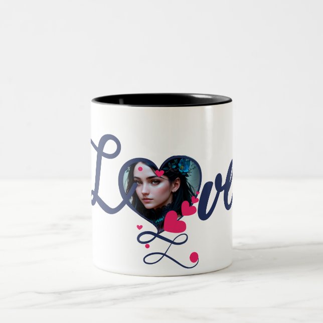 My heart is, and always will be, yours. Two-Tone coffee mug (Center)