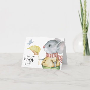 My Heart is Full, Mouse and Butterfly Card