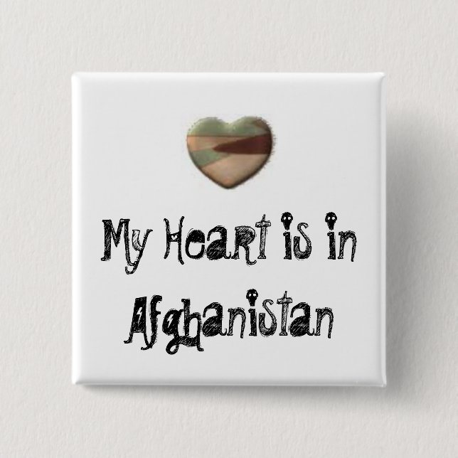 My Heart is in Afghanistan button (Front)