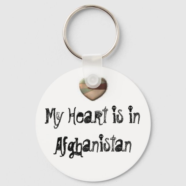 My Heart is in Afghanistan key chain (Front)
