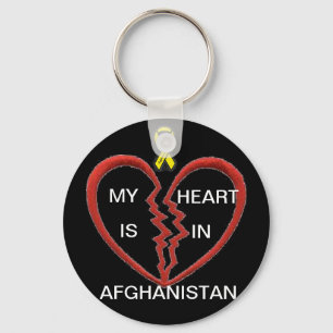 My heart is in Afghanistan Keychain