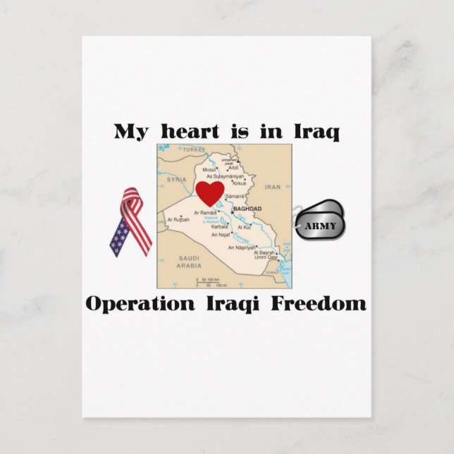 My Heart is in Iraq Postcard (Front)