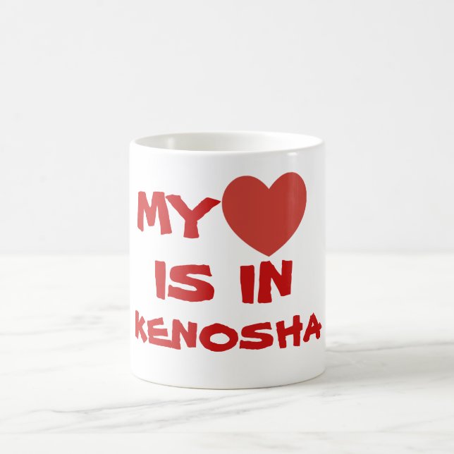 MY HEART IS IN KENOSHA COFFEE MUG (Center)
