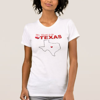 My Heart Is In Texas Cap Sleeve Shirt