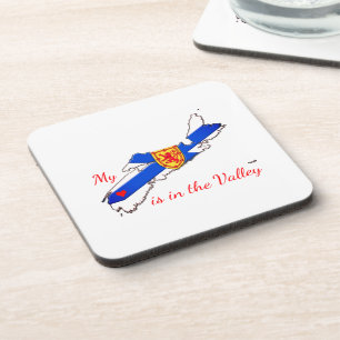 My Heart is in the valley  set of coasters