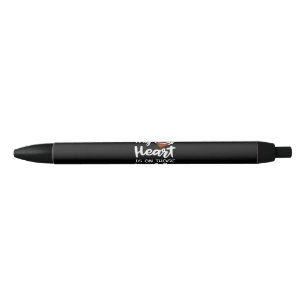 My Heart Is On Fields Baseball Soccer Football Pla Black Ink Pen