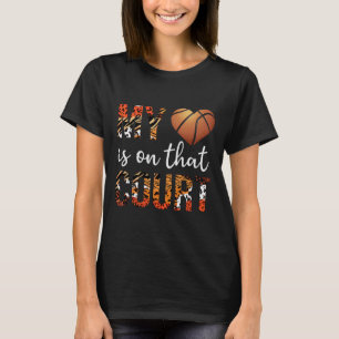 My Heart Is On That Court Hoops Sport Bysketbyll  T-Shirt