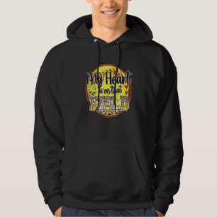 My Heart Is On That Field Leopard Softball Mom Mot Hoodie