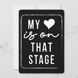 My Heart Is On That Stage Dance Mom Vintage Retro Invitation