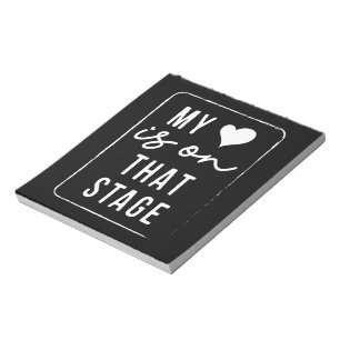 My Heart Is On That Stage Dance Mom Vintage Retro Notepad