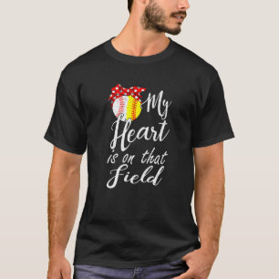 My Heart Is On The Field Mothers Day Golf Tee Soft