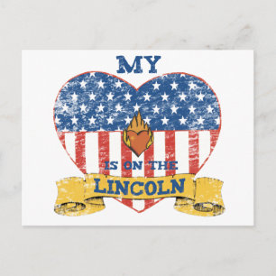 My Heart is on the Lincoln Postcard