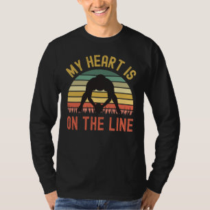 My Heart Is On The Line Football Offence T-Shirt