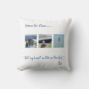 My Heart is still at Sea Throw Pillow