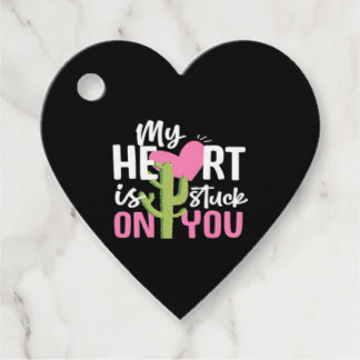 My Heart Is Stuck On You Cactus Heartfelt Design  Favour Tags