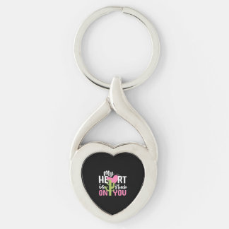 My Heart Is Stuck On You Cactus Heartfelt Design  Keychain