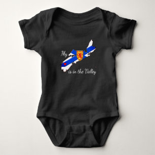 My Heart is the valley Nova Scotia Halifax  Baby Bodysuit