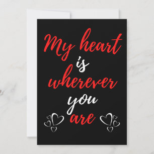 My Heart Is Wherever You Are Thank You Card