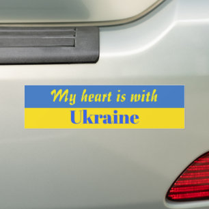 My Heart is With Ukraine Bumper Sticker