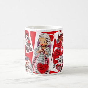 "My Heart is Yours" Vintage Valentines Mug